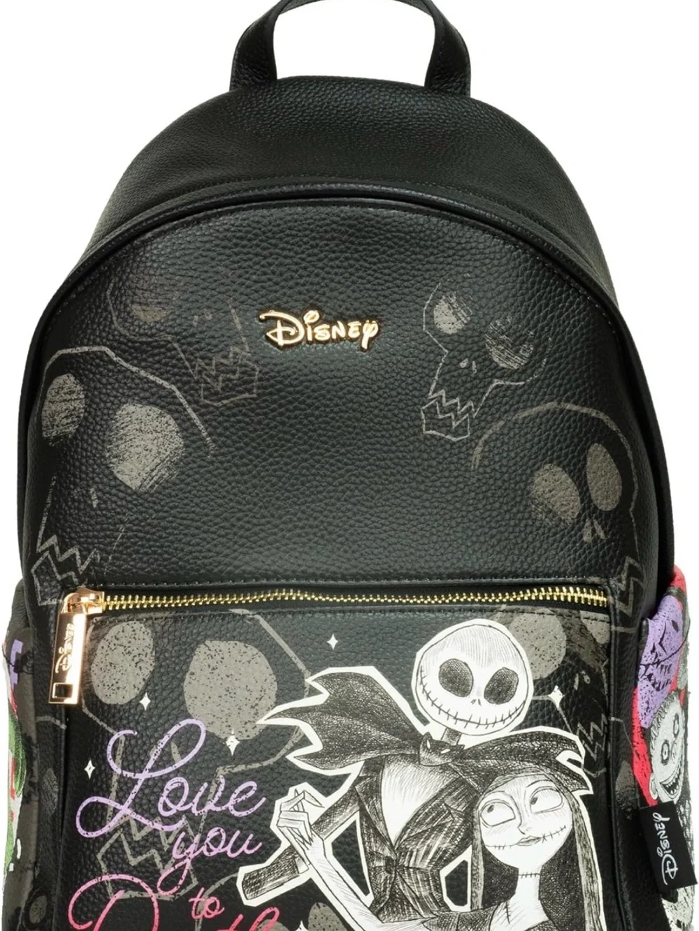 NWT Disney Nightmare Before Christmas Jack and Sally 12” Vegan Leather Backpack